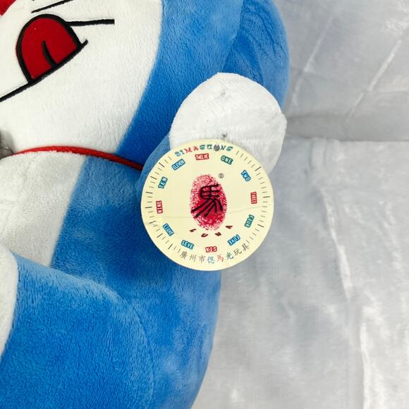 Vtg Doraemon Plush 17" Large Real Bell Blue White Stuffed Toy USA Seller 1999 - Picture 7 of 14